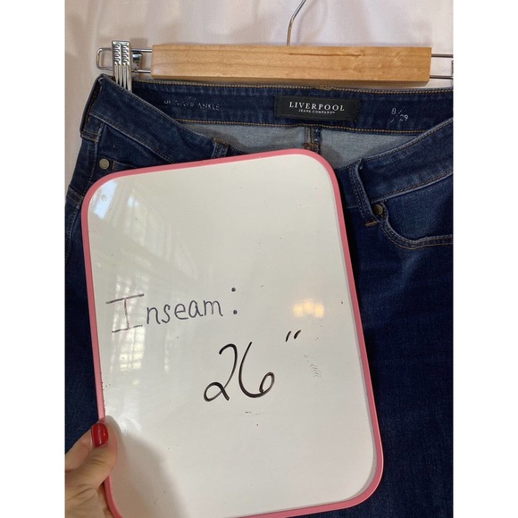 Liverpool The Hugger ankle jeans 8/29 inseam 26" womens dark blue denim stretch - Picture 7 of 7